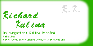 richard kulina business card
